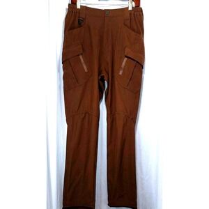 Unisex Tactical Pants Brown Gusset Knee‎ Poly Cotton Stretch 30x29